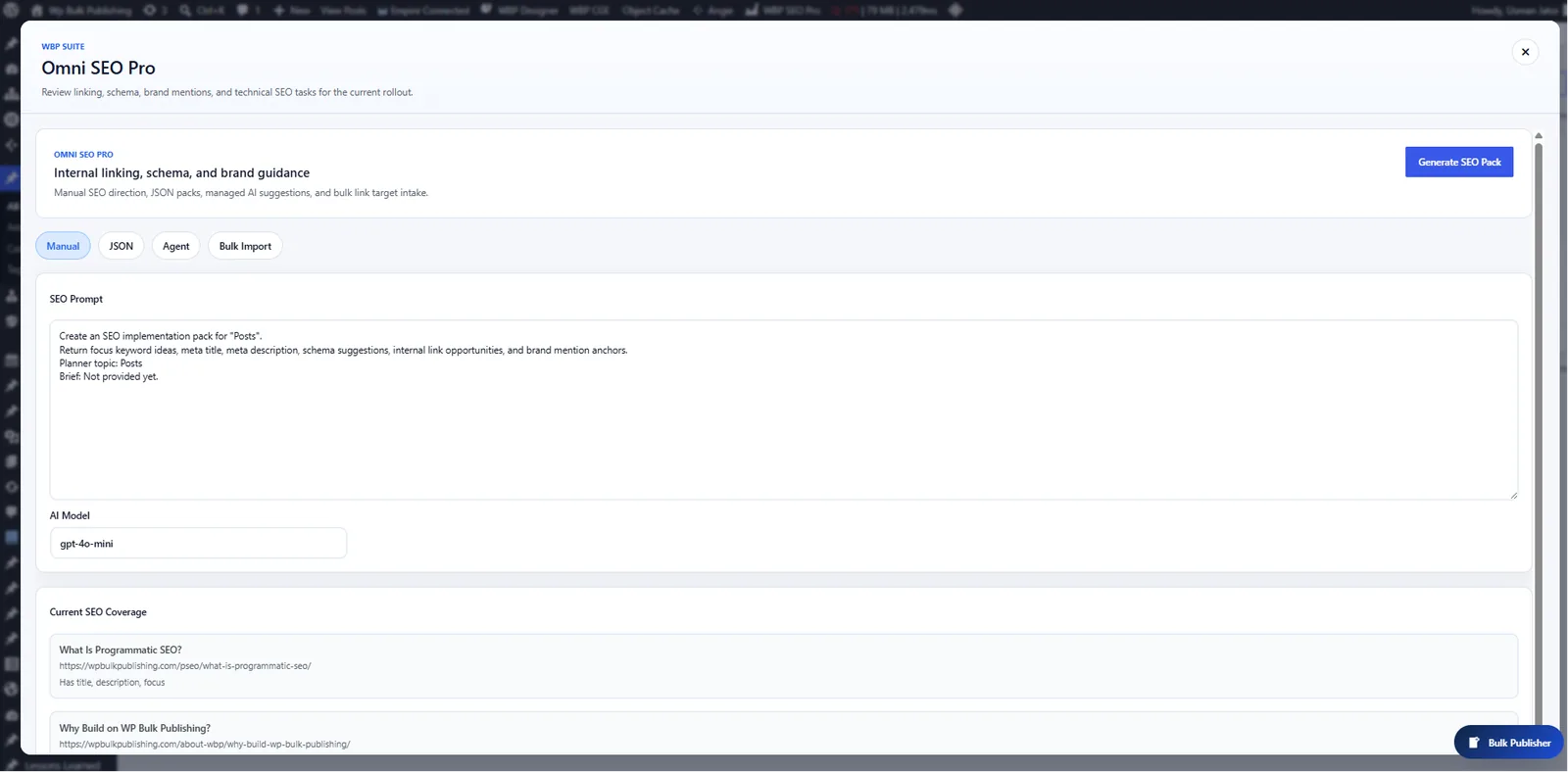 Quick-edit SEO popup right from the WordPress post list — no page reload required.